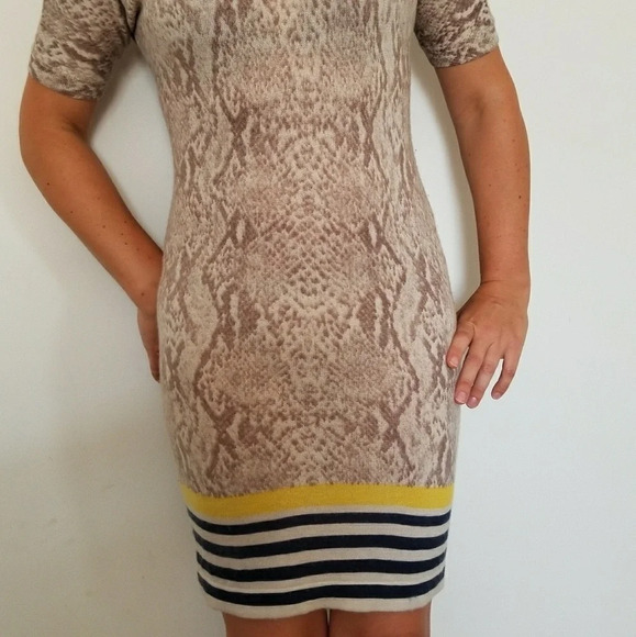 Loft Ann Taylor Wool Tan Sweater Dress  XS - Picture 2 of 8